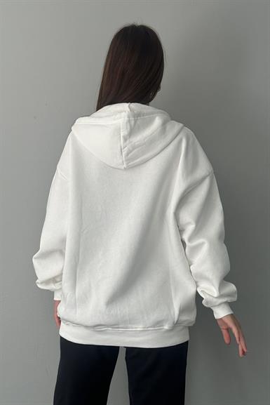 KAPŞONLU OVERSİZE FERMUARLI  SWEAT