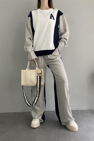 KUMAŞ GARNİLİ SWEATSHIRT