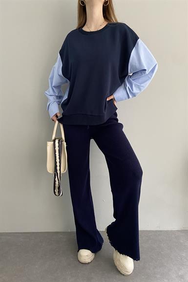 KUMAŞ GARNİLİ SWEATSHIRT