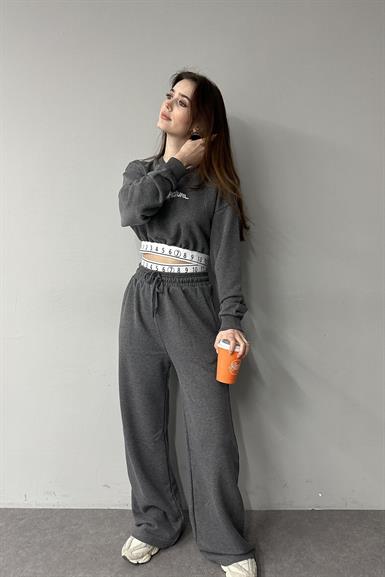 LASTİK DETAYLI SWEATSHIRT