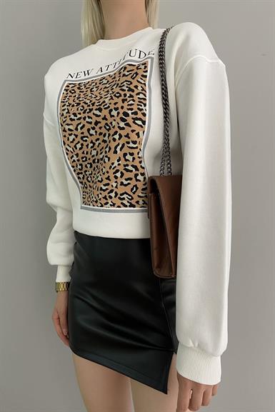 LEOPAR DESEN BASKILI SWEAT