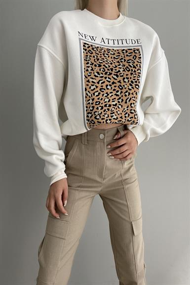 LEOPAR DESEN BASKILI SWEAT