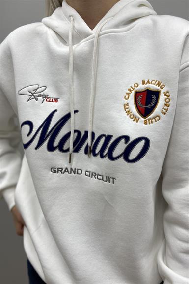 MONACO BASKI KAPŞONLU SWEATSHIRT