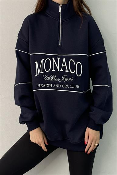 MONACO NAKIŞ DETAY SWEATSHIRT