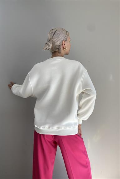 NAKIŞ DETAY SWEATSHIRT