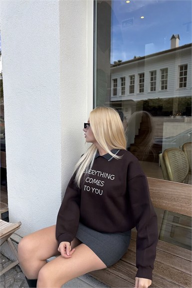 NAKIŞ DETAY SWEATSHIRT