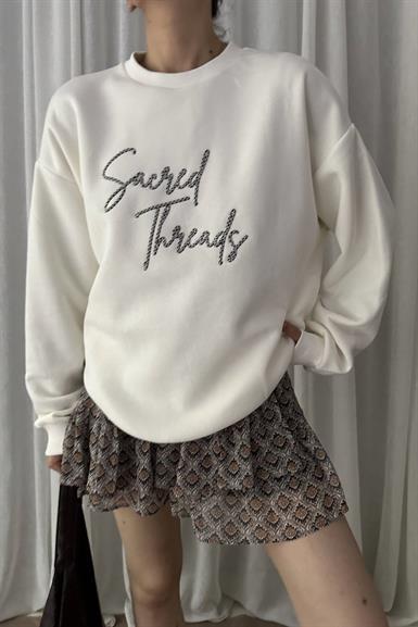NAKIŞ DETAYLI SWEATSHIRT