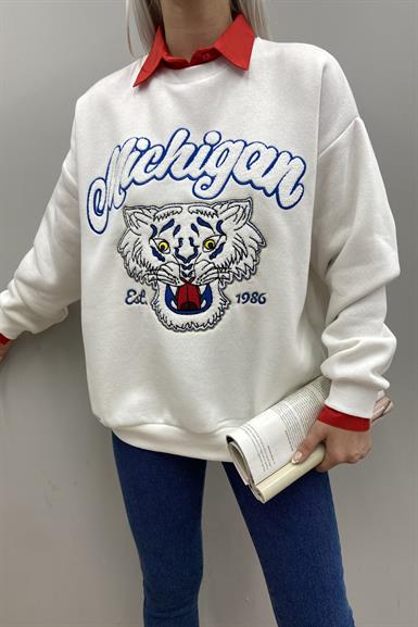 NAKIŞ DETAYLI SWEATSHIRT