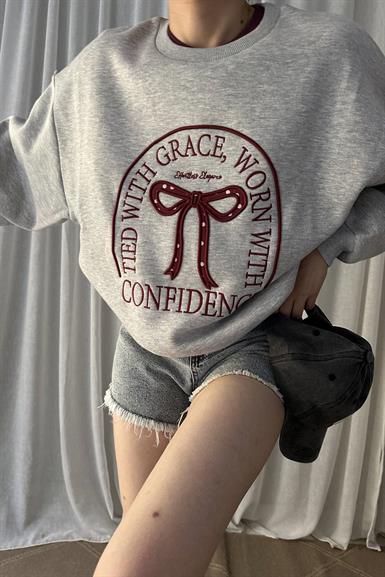 NAKIŞ DETAYLI SWEATSHIRT