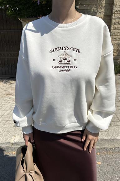 NAKIŞ DETAYLI SWEATSHIRT