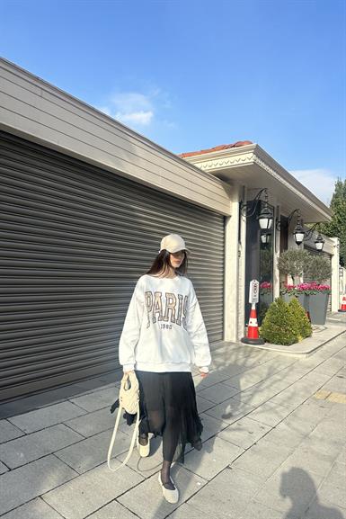 NAKIŞ DETAYLI SWEATSHIRT