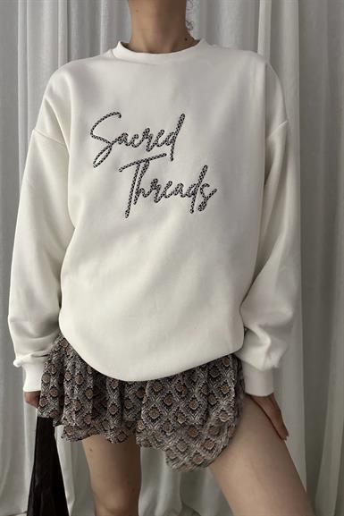NAKIŞ DETAYLI SWEATSHIRT