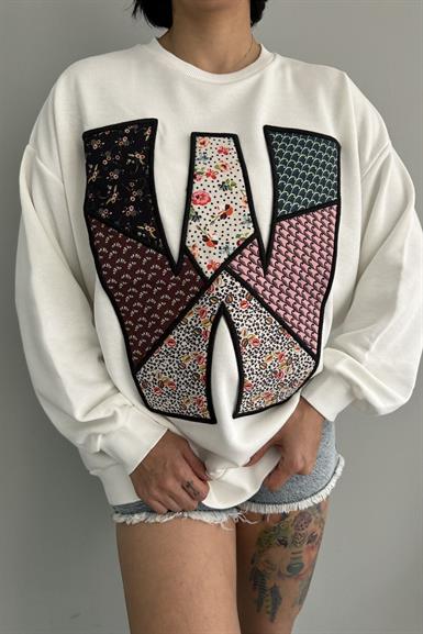 NAKIŞ DETAYLI SWEATSHIRT