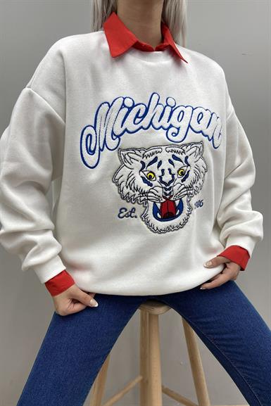 NAKIŞ DETAYLI SWEATSHIRT