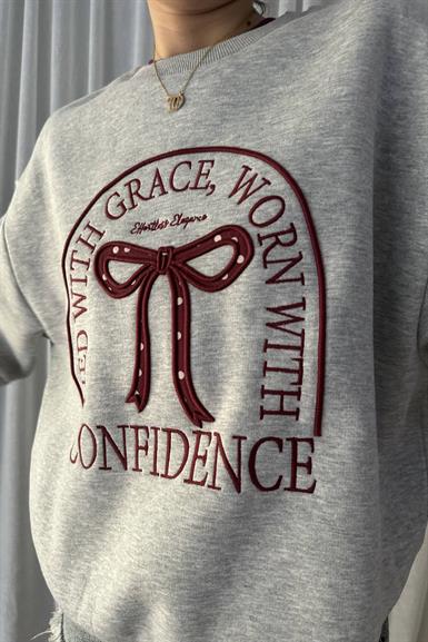 NAKIŞ DETAYLI SWEATSHIRT