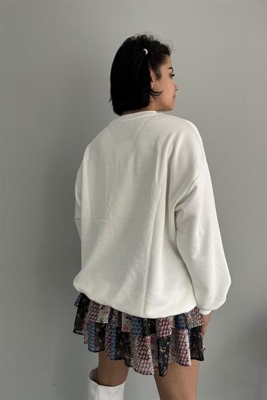 NAKIŞ DETAYLI SWEATSHIRT