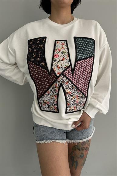 NAKIŞ DETAYLI SWEATSHIRT