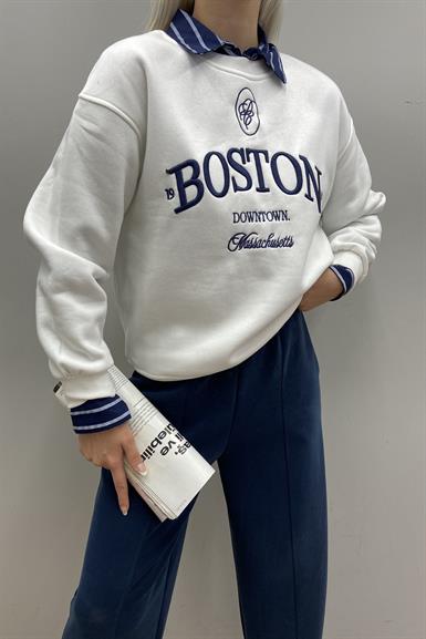 NAKIŞ DETAYLI SWEATSHIRT
