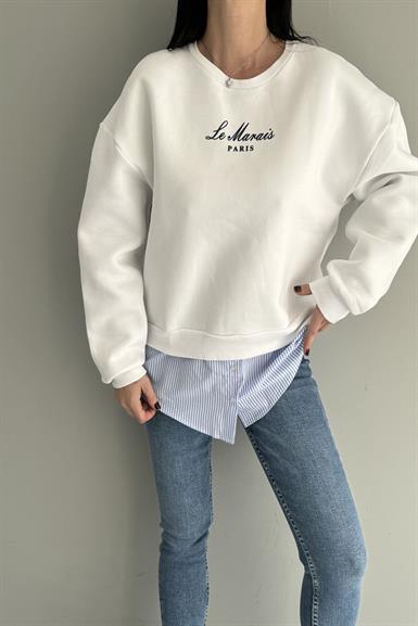 NAKIŞ VE GÖMLEK GARNİLİ SWEATSHIRT