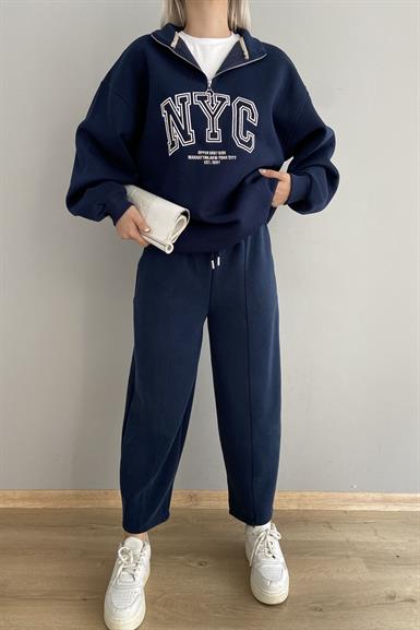 NAKIŞLI FERMUAR DETAY SWEAT