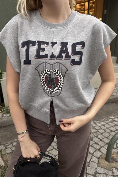 ÖNÜ BASKILI KOLSUZ SWEATSHIRT