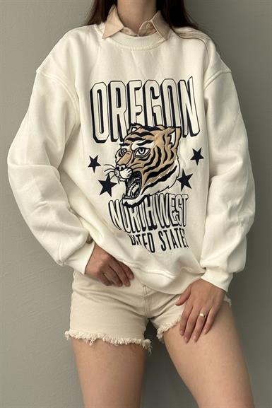 OREGON BASKI DETAY SWEAT