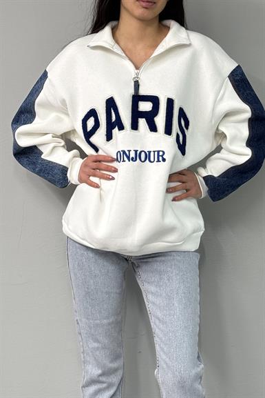 PARİS NAKIŞ DETAYLI SWEATSHIRT