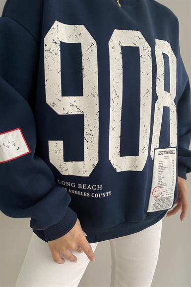 PATCH DETAYLI BASKILI SWEATSHIRT