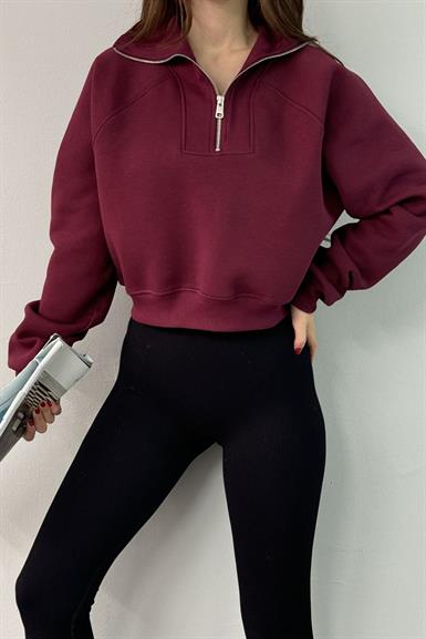 PATI FERMUARLI CROP SWEATSHIRT