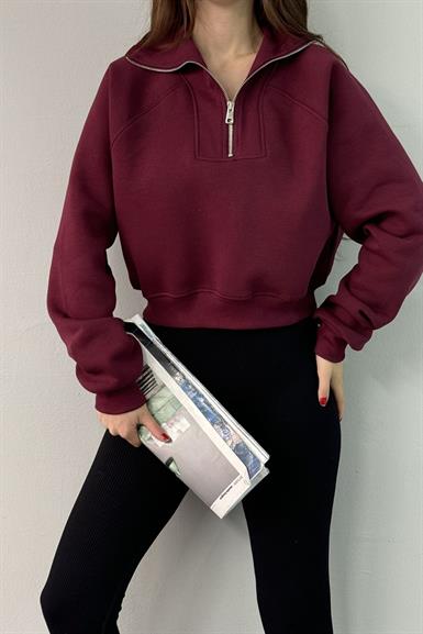 PATI FERMUARLI CROP SWEATSHIRT