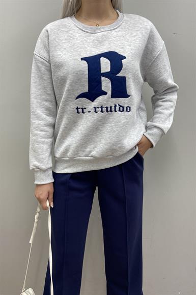 R NAKIŞ DETAY SWEATSHIRT