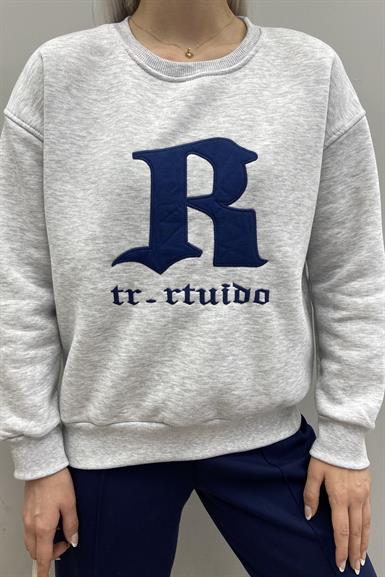 R NAKIŞ DETAY SWEATSHIRT