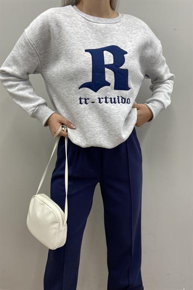 R NAKIŞ DETAY SWEATSHIRT