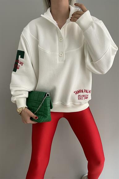T NAKIŞLI KAPŞONLU SWEAT