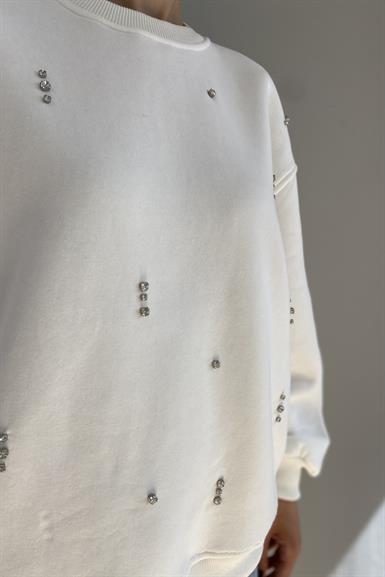 TAŞ DETAY SWEATSHIRT