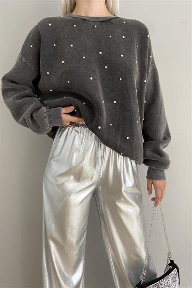 TAŞ DETAYLI SWEAT