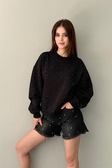 TAŞ DETAYLI SWEATSHIRT