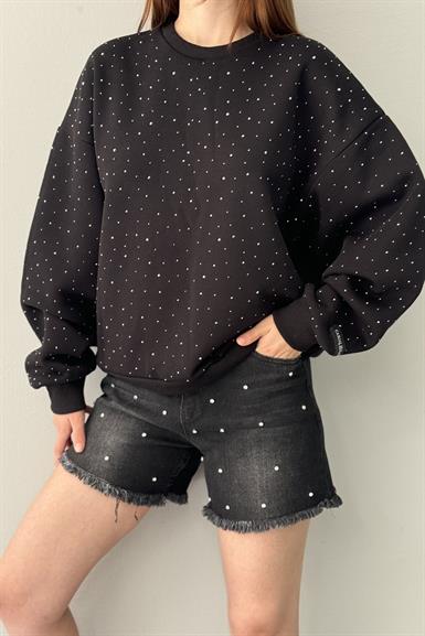 TAŞ DETAYLI SWEATSHIRT