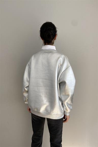 VARAKLI BİSİKLET YAKA SWEATSHIRT