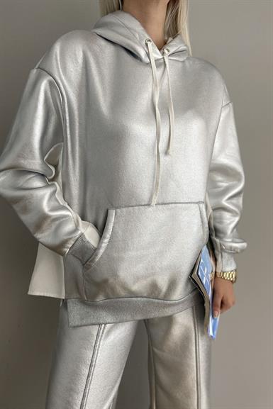 VARAKLI GARNİLİ KAPŞONLU SWEATSHIRT