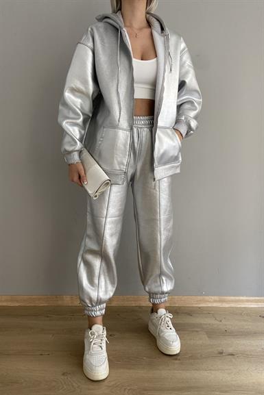 VARAKLI KAPŞONLU FERMUARLI SWEAT