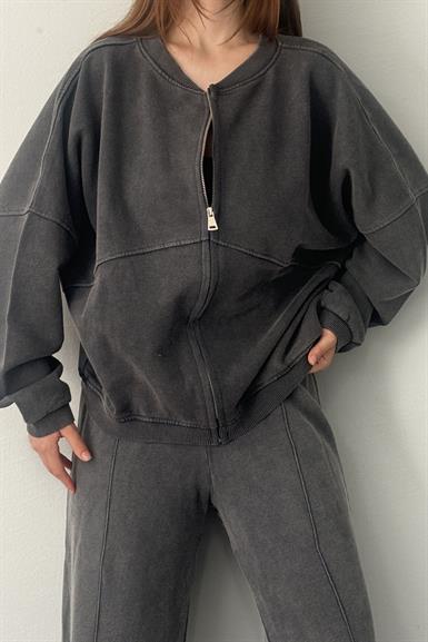 YIKAMALI FERMUARLI SWEATSHIRT