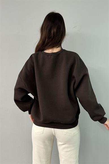 YILDIZ BASKI DETAY SWEATSHIRT