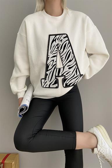 ZEBRA DESEN A APLİKE SWEAT