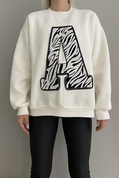 ZEBRA DESEN A APLİKE SWEAT