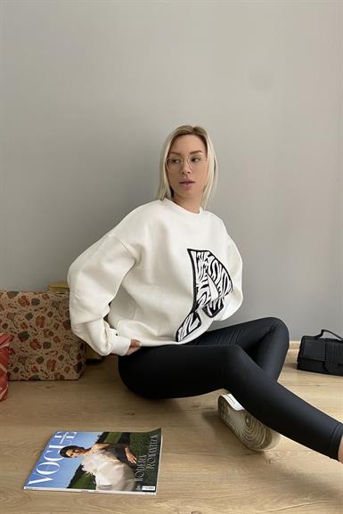 ZEBRA DESEN A APLİKE SWEAT