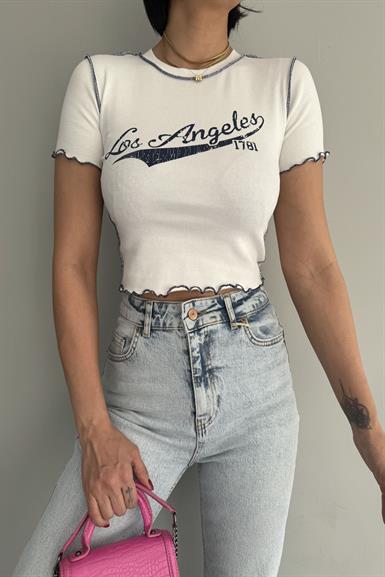BASKI DETAY TSHIRT