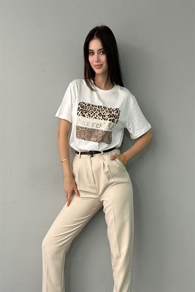 BASKI DETAY TSHIRT