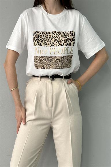 BASKI DETAY TSHIRT
