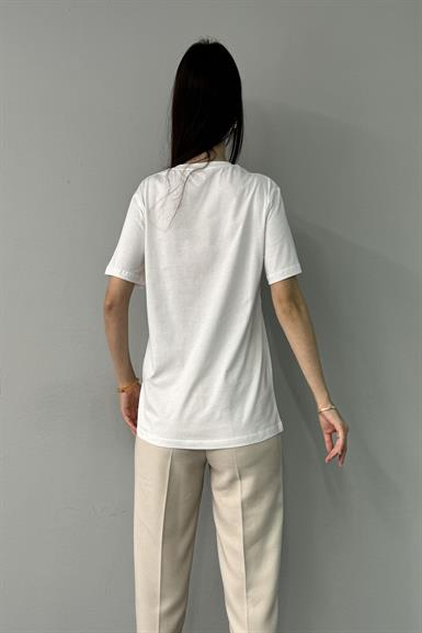 BASKI DETAY TSHIRT